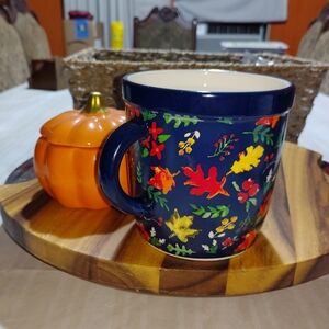 Autumn Coffee Mugs Navy Blue Fall
